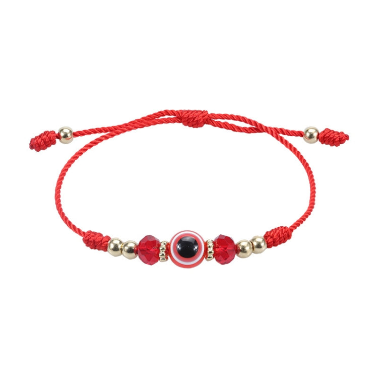 Bracelet réglable en cristal avec œil du diable