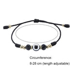 Bracelet réglable en cristal avec œil du diable