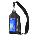 Tteoobl Sacoche de téléphone étanche pour la natation, sac de poitrine à écran tactile,Style :, Modèle à fermeture éclair, Modèle à rabat adhésif
