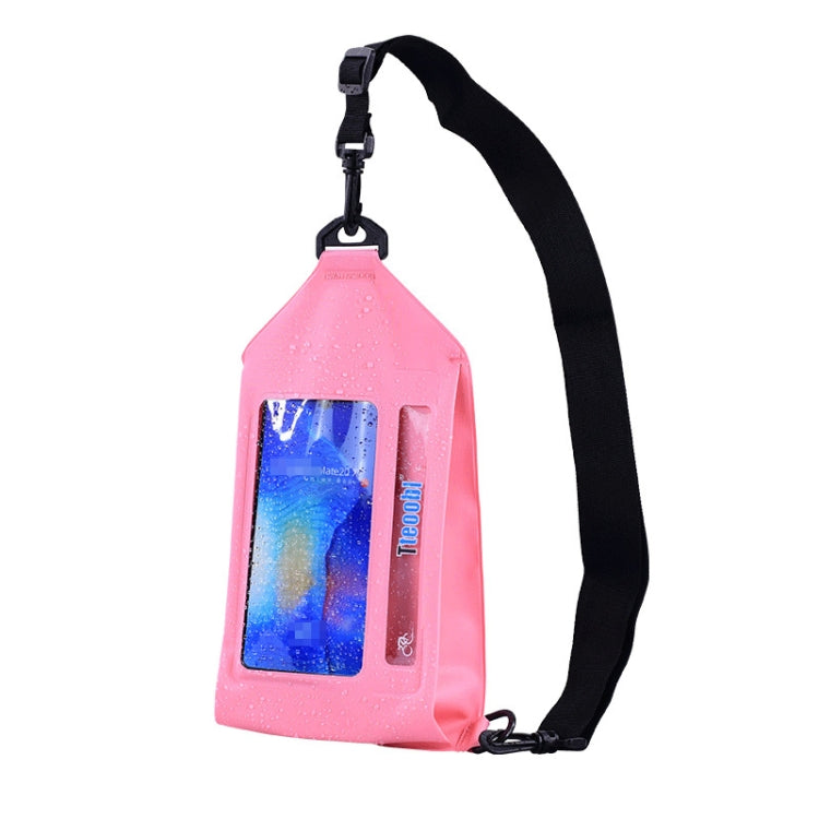 Tteoobl Sacoche de téléphone étanche pour la natation, sac de poitrine à écran tactile,Style :, Modèle à fermeture éclair, Modèle à rabat adhésif