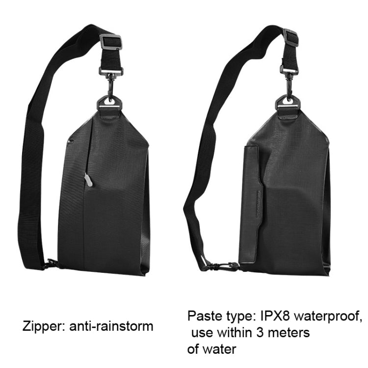 Tteoobl Sacoche de téléphone étanche pour la natation, sac de poitrine à écran tactile,Style :, Modèle à fermeture éclair, Modèle à rabat adhésif