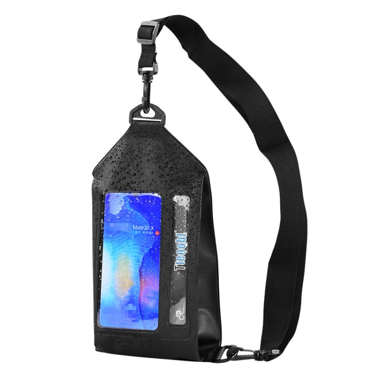 Tteoobl Sacoche de téléphone étanche pour la natation, sac de poitrine à écran tactile,Style :, Modèle à fermeture éclair, Modèle à rabat adhésif