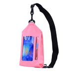 Tteoobl Sacoche de téléphone étanche pour la natation, sac de poitrine à écran tactile,Style :, Modèle à fermeture éclair, Modèle à rabat adhésif