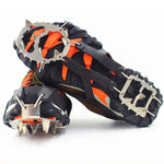 1 Paire 18 Grandes Pointes Crampons Extérieur Hiver Marche Pêche sur Glace Raquettes,Taille :, L Noir, L Orange