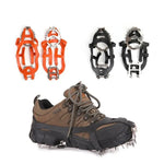 1 Paire 18 Grandes Pointes Crampons Extérieur Hiver Marche Pêche sur Glace Raquettes,Taille :, L Noir, L Orange