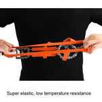 1 Paire 18 Grandes Pointes Crampons Extérieur Hiver Marche Pêche sur Glace Raquettes,Taille :, L Noir, L Orange