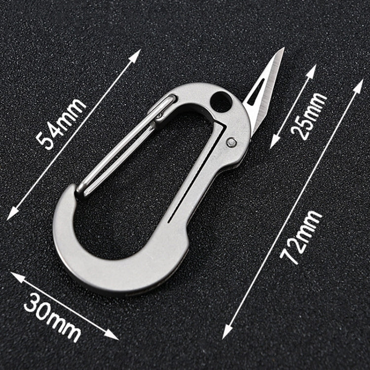Porte-clés petit couteau en alliage de titane Mini couteau portable EDC, Porte-clés en alliage de titane