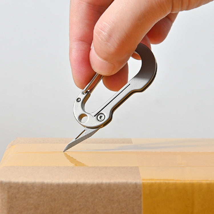 Porte-clés petit couteau en alliage de titane Mini couteau portable EDC, Porte-clés en alliage de titane