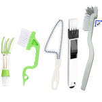 Lot de 5 brosses de nettoyage de rainures multi-outils pour portes et fenêtres, brosse de nettoyage de rainures