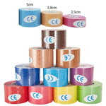 3 bandes de kinésiologie pour physiothérapie sportive, bande de genou de basketball, Taille : 2,5 cm x 5 m, 3,8 cm x 5 m, 5 cm x 5 m