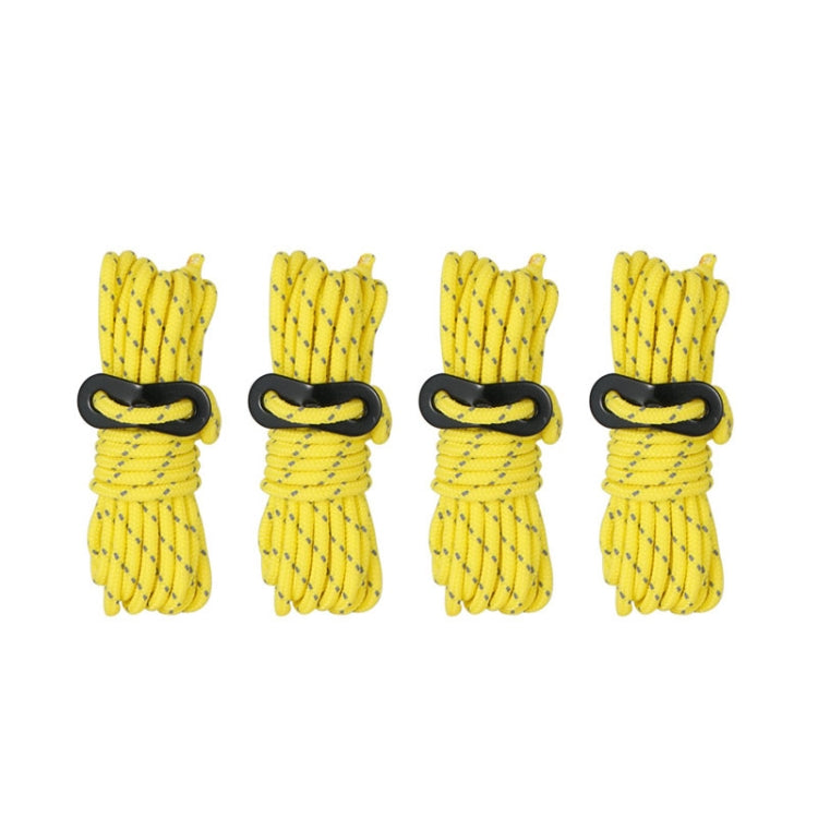 CLS Canne de support de camping coupe-vent réfléchissante pour l'extérieur, 4 pièces/lot jaune, 4 pièces/lot rouge, 4 pièces/lot noir, 4 pièces/lot vert armée, 4 pièces/lot blanc non réfléchissant
