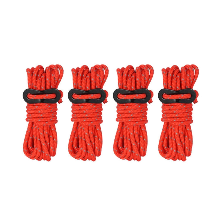 CLS Outdoor Camp Reflective Wind-Proof Camping Support Rod, 4 PCS / Set Yellow, 4 PCS / Set Red, 4 PCS / Set Black, 4 PCS / Set Army Green, 4 PCS / Set White Non-reflective