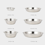 Assiette plate portable CLS en acier inoxydable pour le camping en extérieur, 22 pièces/ensemble