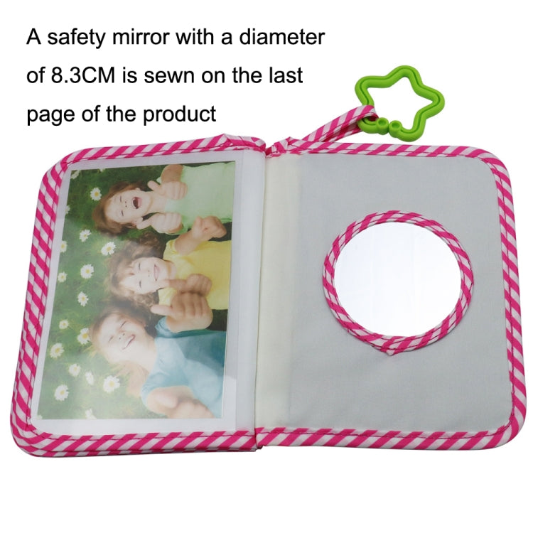 Album photo en tissu commémoratif de croissance de bébé avec miroir, rouge, vert
