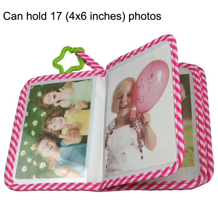 Album photo en tissu commémoratif de croissance de bébé avec miroir, rouge, vert