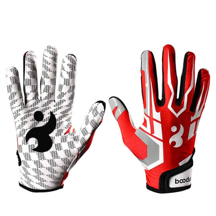 Gants de baseball rugby BOODUN C281071G Fitness Sports antidérapants pour randonnée en plein air, C281071G Blanc S, C281071G Blanc M, C281071G Blanc L, C281071G Rouge S, C281071G Rouge M, C281071G Rouge L