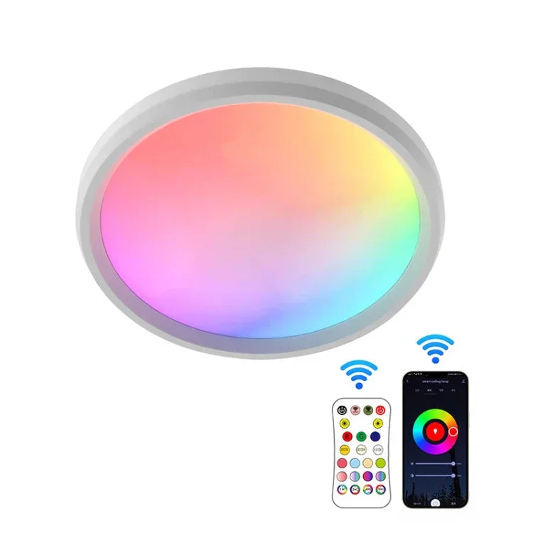Plafonnier LED WiFi Bluetooth 2.4G avec télécommande, Tension :, Norme UE 220V-240V, Norme US 110V-130V
