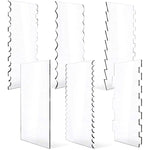 Ensemble de 6 outils de lissage et de raclage à gâteau en acrylique transparent 6 en 1