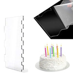 Ensemble de 6 outils de lissage et de raclage à gâteau en acrylique transparent 6 en 1