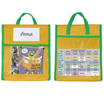 BG20080815 Sac cabas pour enfants, sac à jouets, jaune, vert, bleu, rouge