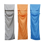 Sacs de couchage ultra-légers d'extérieur en pongé portables individuels, gris 210x70cm, bleu 210x70cm, orange 210x70cm