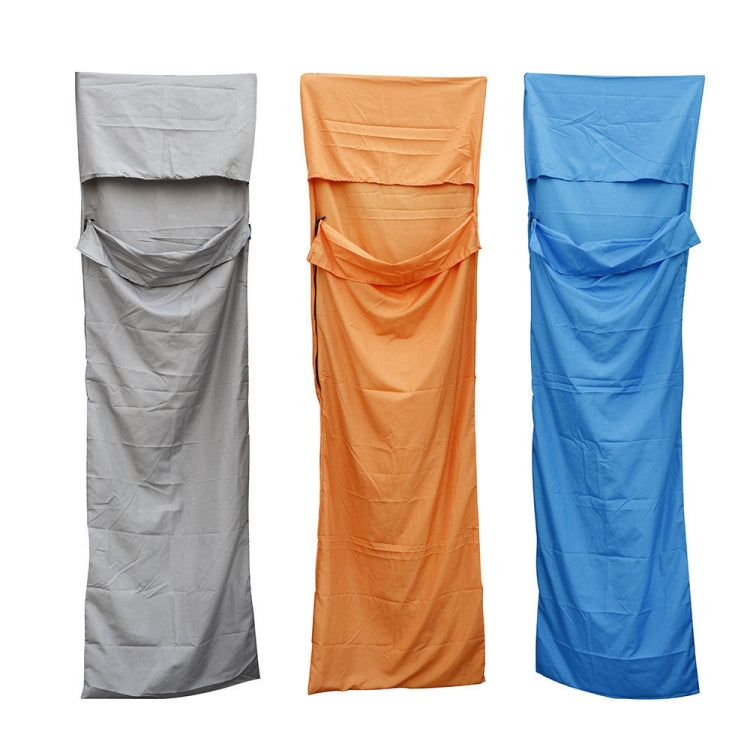 Sacs de couchage ultra-légers d'extérieur en pongé portables individuels, gris 210x70cm, bleu 210x70cm, orange 210x70cm