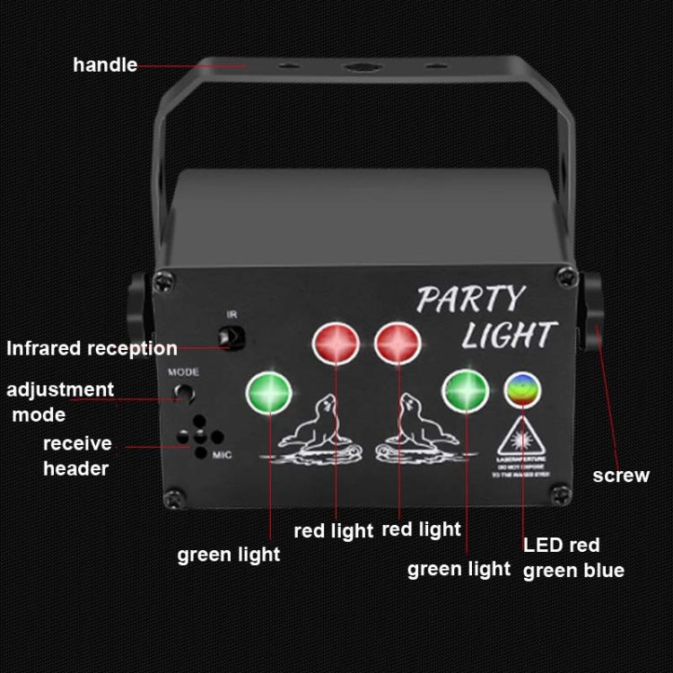 Lampe laser mini scène T10 contrôlée par la voix, lumière d'ambiance avec télécommande
