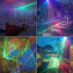Lampe laser mini scène T10 contrôlée par la voix, lumière d'ambiance avec télécommande