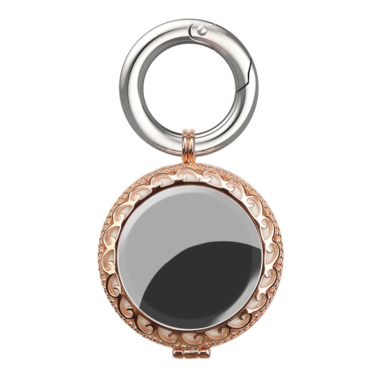 Housse de protection anti-perte plaquée pour localisateur de porte-clés pour AirTag 2ème génération / AirTag 1ère génération, noir-or, blanc-or, or rose, or