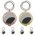 Housse de protection anti-perte plaquée pour localisateur de porte-clés pour AirTag 2ème génération / AirTag 1ère génération, noir-or, blanc-or, or rose, or