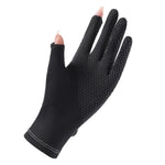 FSN02 1 paire de gants fins, respirants, rafraîchissants, antidérapants, en soie glacée, résistants aux UV, pour le cyclisme et la conduite, taille unique