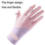 FSN02 1 paire de gants fins, respirants, rafraîchissants, antidérapants, en soie glacée, résistants aux UV, pour le cyclisme et la conduite, taille unique