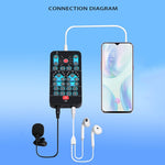 M10 Carte Son Ordinateur Mobile Mini Changeur de Voix K Chanson Enregistrement Changeur de Voix Bluetooth, M10