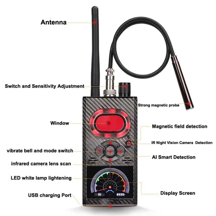 Détecteur K99 anti-écoute et anti-caméra espion, détecteur de signal, scanner de caméra de voiture, K99
