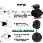 6 paires d'embouts en mousse à mémoire de forme pour casques sans fil TWS Jabra Elite 65T Sony WF-1000XM3, tailles grande, moyenne et petite