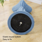 Housse de ventilateur en tissu élastique ronde anti-poussière à usage domestique, 110x45cm Bleu, 110x45cm Gris, 110x45cm Vert