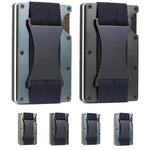 Porte-cartes métallique ZDL-05 Tracker Protection Organizer pour AirTag 2e génération / AirTag 1re génération, Vert armée, Noir, Gris, Bleu clair