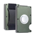 Porte-cartes métallique ZDL-05 Tracker Protection Organizer pour AirTag 2e génération / AirTag 1re génération, Vert armée, Noir, Gris, Bleu clair