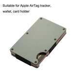 Porte-cartes métallique ZDL-05 Tracker Protection Organizer pour AirTag 2e génération / AirTag 1re génération, Vert armée, Noir, Gris, Bleu clair