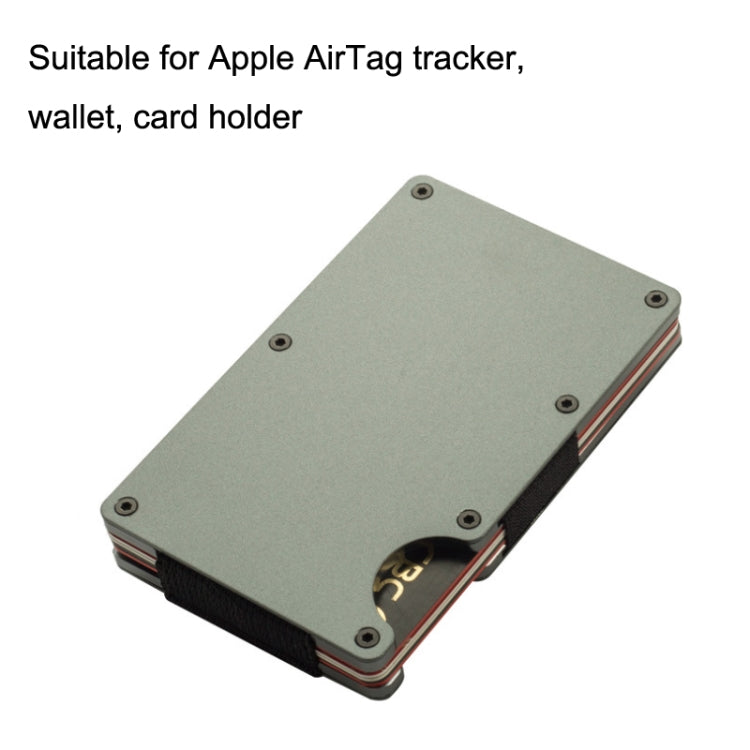 Porte-cartes métallique ZDL-05 Tracker Protection Organizer pour AirTag 2e génération / AirTag 1re génération, Vert armée, Noir, Gris, Bleu clair