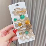 Alloy Colorful Hairpin Headgear Pearl Rhinestone Clip Set, 8PCS/Set Heavy Work, 8PCS/Set Cherry, 8PCS/Set Pink Cherry, 8PCS/Set Starfish, 7PCS/Set Mermaid, 4PCS/Set Light Blue, 6PCS/Set Purple, 8PCS/Set Yellow, 7PCS/Set Yellow Heart, 7PCS/Set Diamond H...