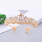 G2888 Crystal Diamond Wedding Party Braided Hair Crown Show Headband, Silver White, Silver, Gold, Rose Gold, AB Colorful, White+Pink, Pink, Blue, No Comb Rose Gold, No Comb Gold, Colorful Opal, Colorful, Purple Red Diamond, Light Purple, Light Green   ...