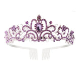 G2888 Crystal Diamond Wedding Party Braided Hair Crown Show Headband, Silver White, Silver, Gold, Rose Gold, AB Colorful, White+Pink, Pink, Blue, No Comb Rose Gold, No Comb Gold, Colorful Opal, Colorful, Purple Red Diamond, Light Purple, Light Green   ...