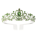 G2888 Crystal Diamond Wedding Party Braided Hair Crown Show Headband, Silver White, Silver, Gold, Rose Gold, AB Colorful, White+Pink, Pink, Blue, No Comb Rose Gold, No Comb Gold, Colorful Opal, Colorful, Purple Red Diamond, Light Purple, Light Green   ...