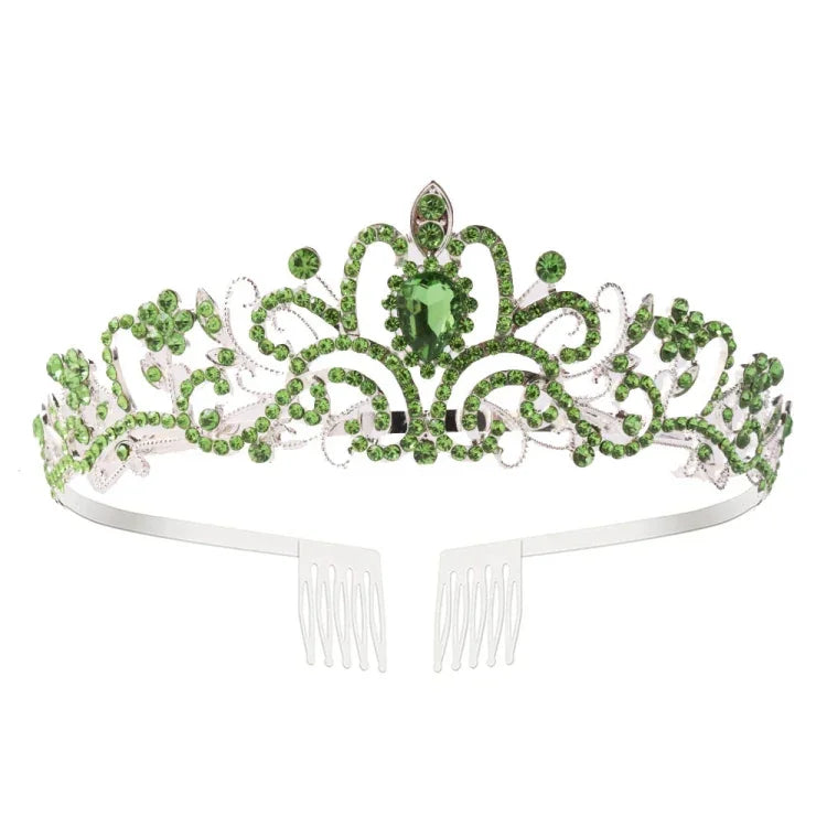 G2888 Crystal Diamond Wedding Party Braided Hair Crown Show Headband, Silver White, Silver, Gold, Rose Gold, AB Colorful, White+Pink, Pink, Blue, No Comb Rose Gold, No Comb Gold, Colorful Opal, Colorful, Purple Red Diamond, Light Purple, Light Green   ...