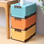 Boîte de rangement pliable en plastique, S Bleu menthe, S Jaune banane, S S Orange coucher de soleil, M Bleu menthe, M Jaune banane, M Orange coucher de soleil, L Bleu menthe, L Jaune banane, L Orange coucher de soleil