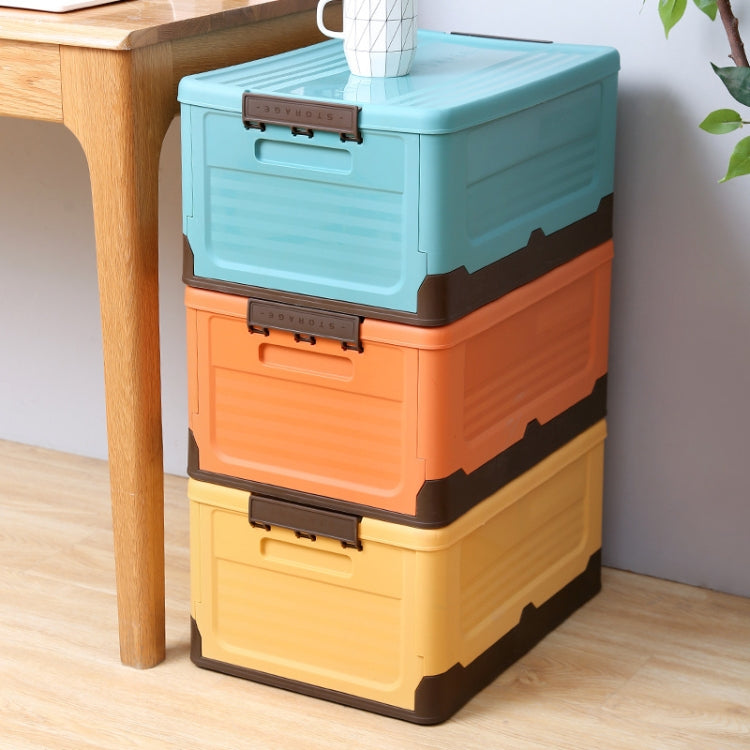 Boîte de rangement pliable en plastique, S Bleu menthe, S Jaune banane, S S Orange coucher de soleil, M Bleu menthe, M Jaune banane, M Orange coucher de soleil, L Bleu menthe, L Jaune banane, L Orange coucher de soleil