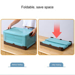 Boîte de rangement pliable en plastique, S Bleu menthe, S Jaune banane, S S Orange coucher de soleil, M Bleu menthe, M Jaune banane, M Orange coucher de soleil, L Bleu menthe, L Jaune banane, L Orange coucher de soleil