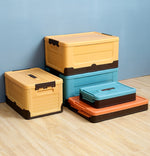 Boîte de rangement pliable en plastique, S Bleu menthe, S Jaune banane, S S Orange coucher de soleil, M Bleu menthe, M Jaune banane, M Orange coucher de soleil, L Bleu menthe, L Jaune banane, L Orange coucher de soleil