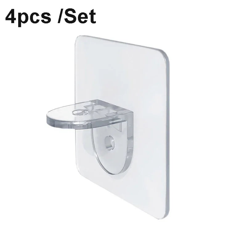 4 pièces / ensemble de supports simples et solides pour étagères de garde-robe, taille : grande 7cm